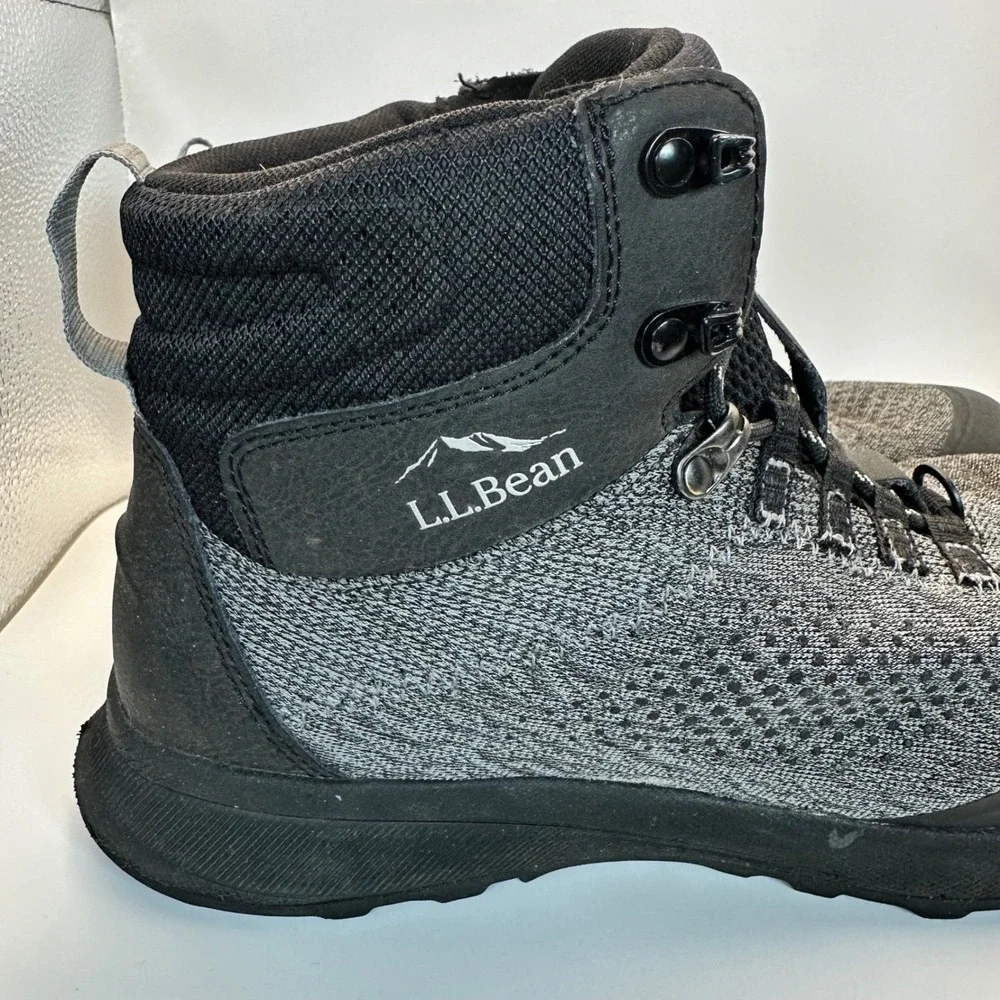 LL Bean Hiking Boots Men 9.5 Gray Black Insulated Waterproof Gorpcore 518577